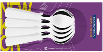 TRAMONTINA 12PCS TABLE SPOONS SER NEW KOLOR WHITE