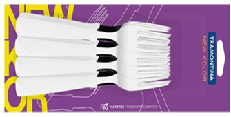 TRAMONTINA 12PCS TABLE FORKS SET NEW KOLOR WHITE