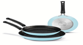 TRAMONTINA 3PCS FRYING PANS SET GREEN (20CM+24CM+26CM)