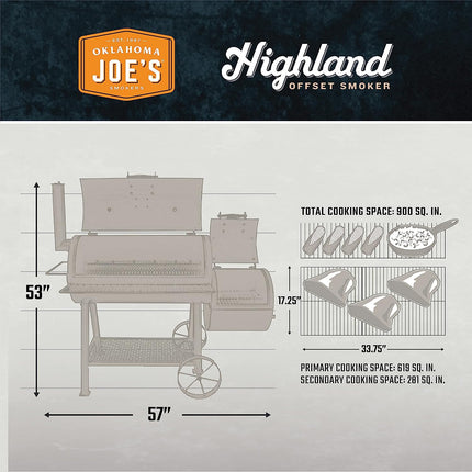 JOE'S HIGHLAND OFFSET SMOKER GRILL