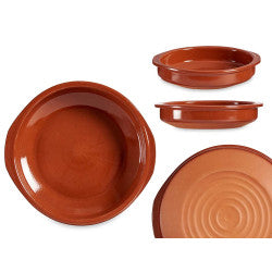 Arte Regal Brown Clay Round Deep Plate with Handle 20 cm / 99506