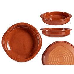Arte Regal Brown Clay Round Deep Plate with Handle 14 cm / 99509