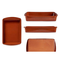 Arte Regal Brown Clay Deep Rectangular Plate 32 cm / 99521