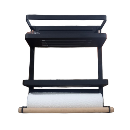 رف تخزين مع حامل مناشف ورقية