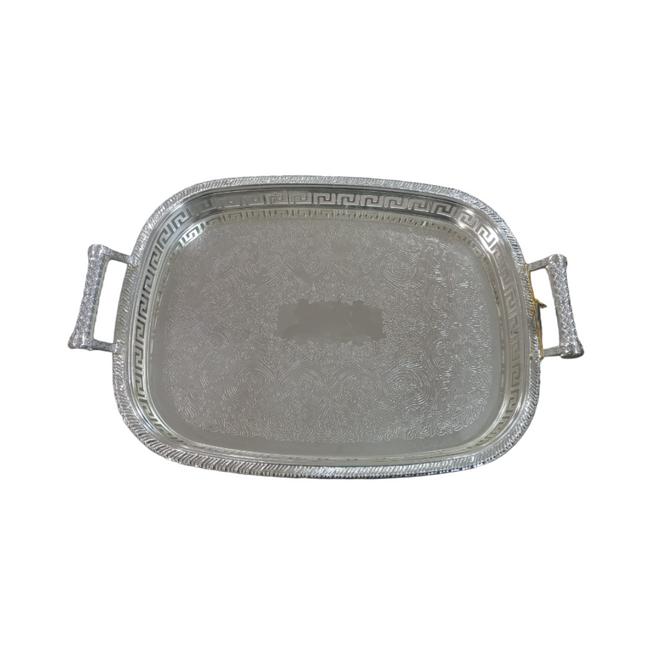 ELEGANT SERVING TRAY - SILVER