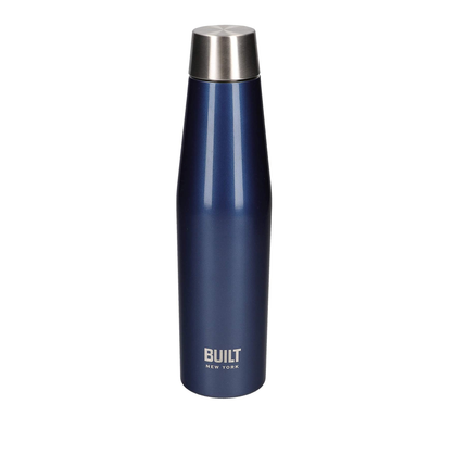 BUILT Perfect Seal Vacuum Insulated Water Bottle, 540 ml, Navy