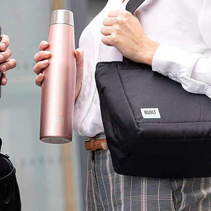 BUILT Perfect Seal Vacuum Insulated Water Bottle, 540 ml, Rose Gold