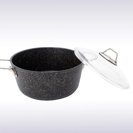 طنجرة طبخ جرانيت فاليز أسود 24*11 سم