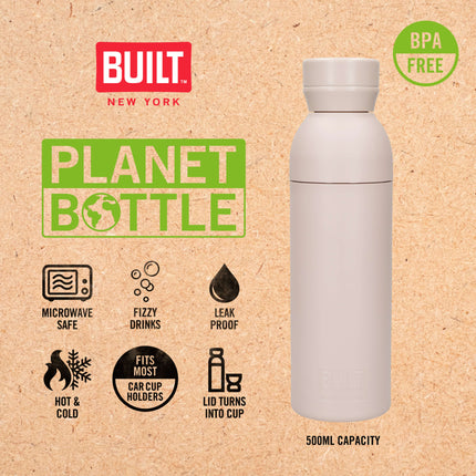 BUILT Planet Bottle - Natural Sand (500 ml)
