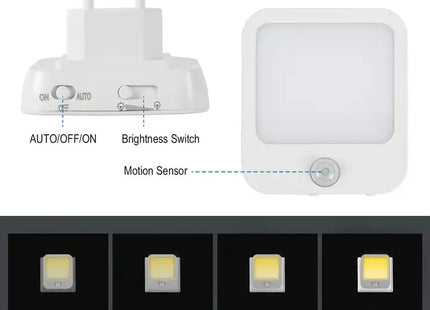 أضواء ليلية أوتوماتيكية مع مستشعر ذكي وتحكم، قابس ميني للسرير