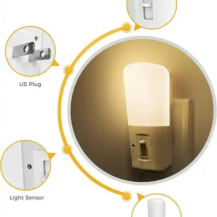 مصباح ليلي ديكوري من الأكريليك مع مستشعر