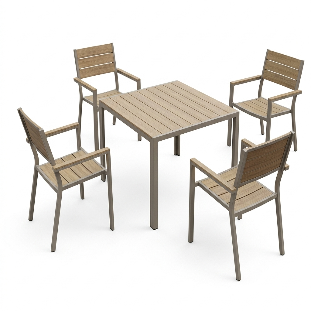 Garden Dining Set: Table with 4 Chairs Garden Dining Set: Table with 4 Chairs