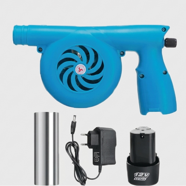 20W Rechargeable Charcoal Blower - Blue.