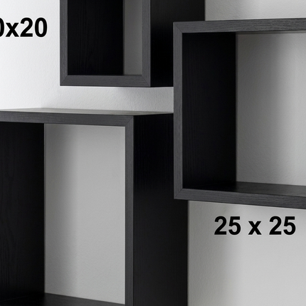 Wooden wall shelves set for children's rooms