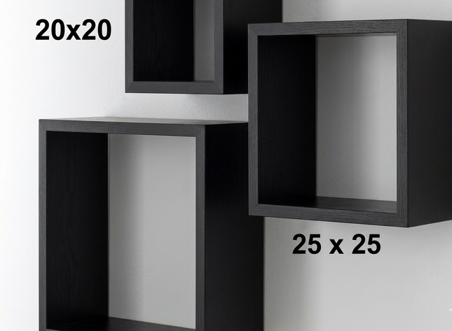 Wooden wall shelves set for children's rooms