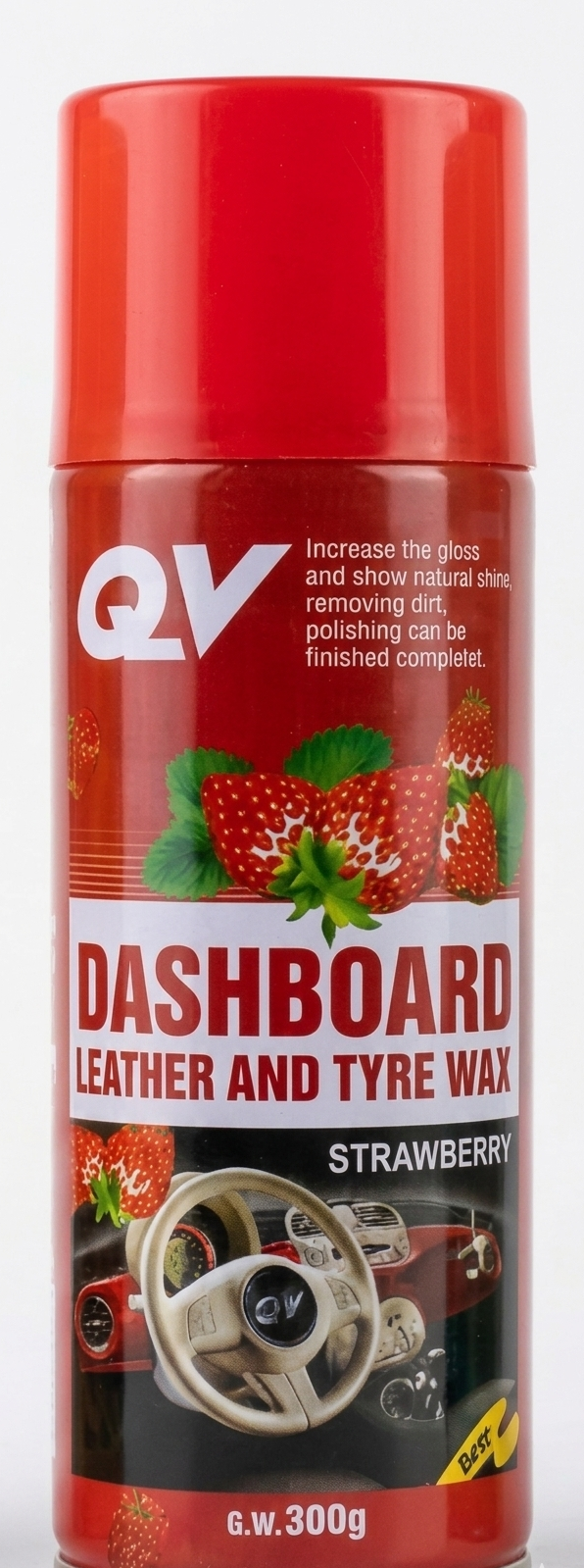 QY_300G DASHBORD LEATHER & TYRW WAX_STRAWEBRRY