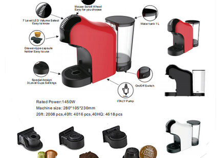 CAPSULE COFFEE MACHINE  1450W