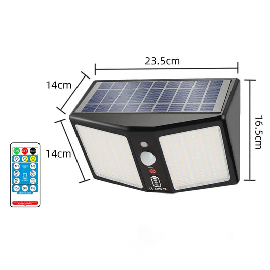 SOLAR FLASHLIGHT LED WITH REMOTE CONTROLLER