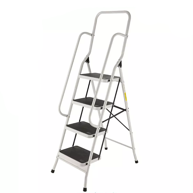 White ladder, 4 wide steps