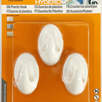 HYDERON_SM9-39_PLASTIC HOOK ADHESIVE STICKER_علاقات لاصقه