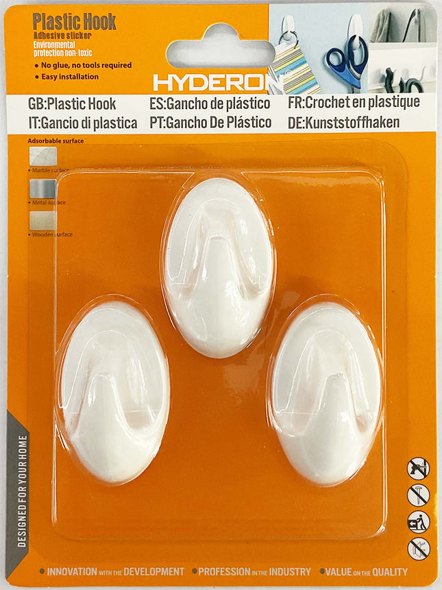 HYDERON_SM9-39_PLASTIC HOOK ADHESIVE STICKER_علاقات لاصقه