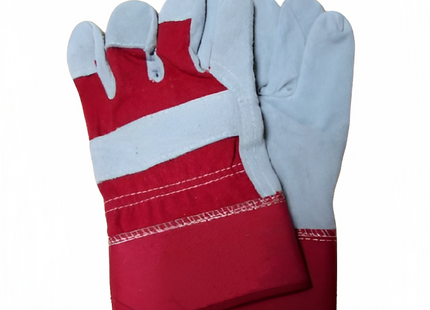 DOUBLE PALM COW SPLIT LEATHER WORK GLOVES CE APPROVED