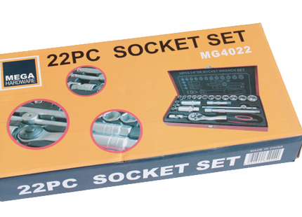 MEGA 22PCS 3/8" SOCKETS SET MG4022