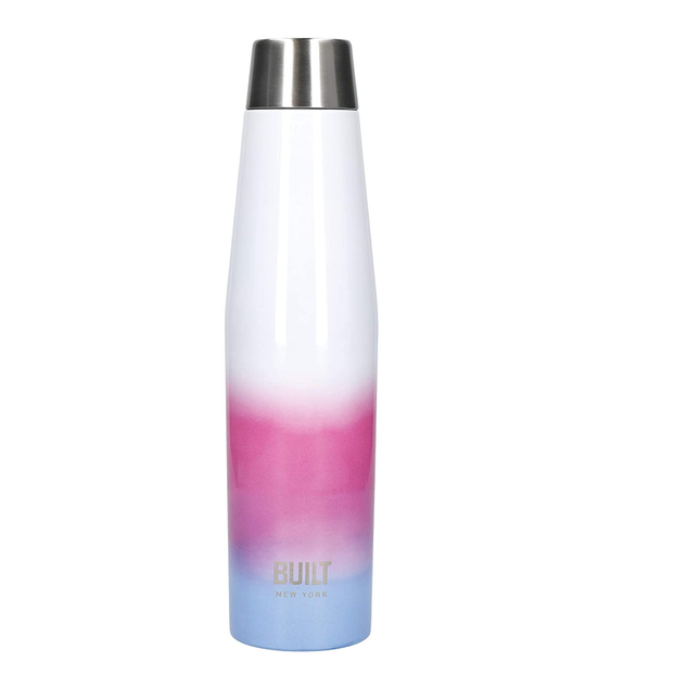 Built Apex Insulated Water Bottle with Leakproof Perfect Seal Lid, Sweatproof 100% Reusable BPA Free 18/8 Stainless Steel Flask, 'Interactive' Design, 540 ml