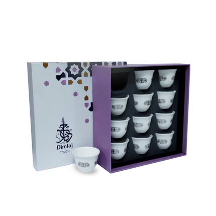 Glass Cawa Cup set Kenar /12PCS