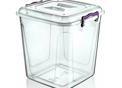  40 Litre Plastic Pantry Box Food Container Meal Carrier Capacity Transparent New