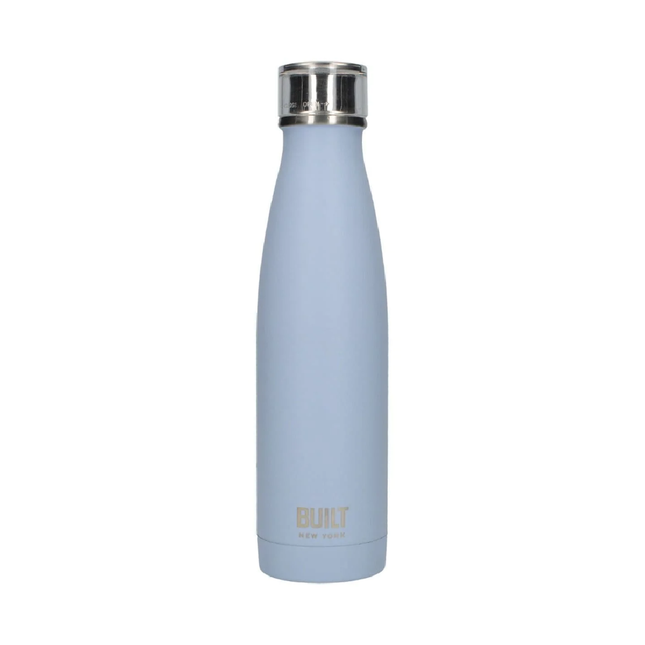Built 17Oz Double Walled Stainless Steel Water Bottle Arctic Blue