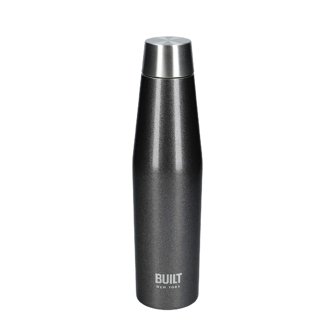 BUILT Perfect Seal Vacuum Insulated Water Bottle, 540 ml, Charcoal