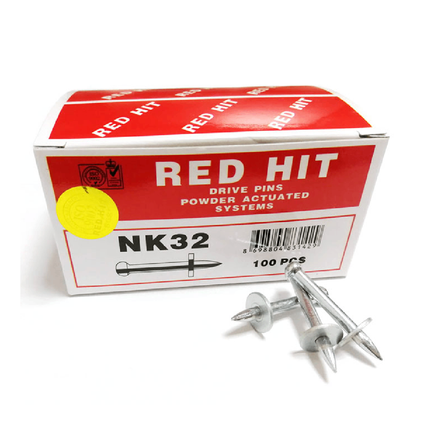 RED HIT GALVANIZED STEEL FASTENERS CONCRETE DRIVE PINS SHOOTING NAILSPOPULAR