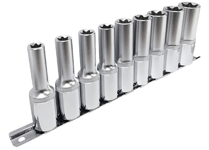 Jet 601322 SS1209DTS 9-Piece 1/2″ Drive Deep E Torx Socket Set