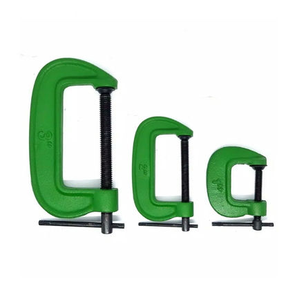 Heavy Duty G-Clamp Chrome Plated Screw Set 3Pcs