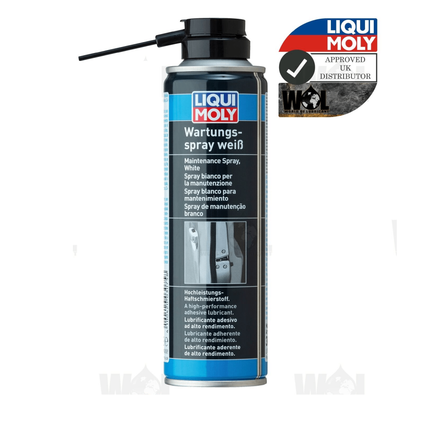 LIQUI MOLY WHITE GREASE MAINTENANCE SPRAY WATERPROOF LUBRICANT 250ML