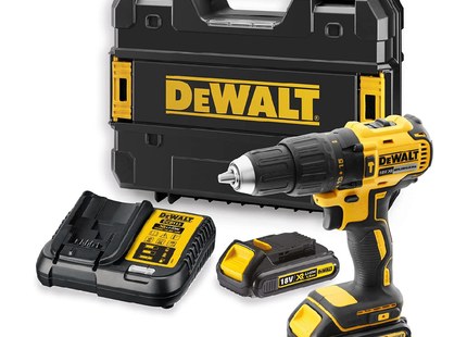 DEWALT 18V BRUSHLESS COMPACT HAMMER DRILL WITH 2 X 1.5AH