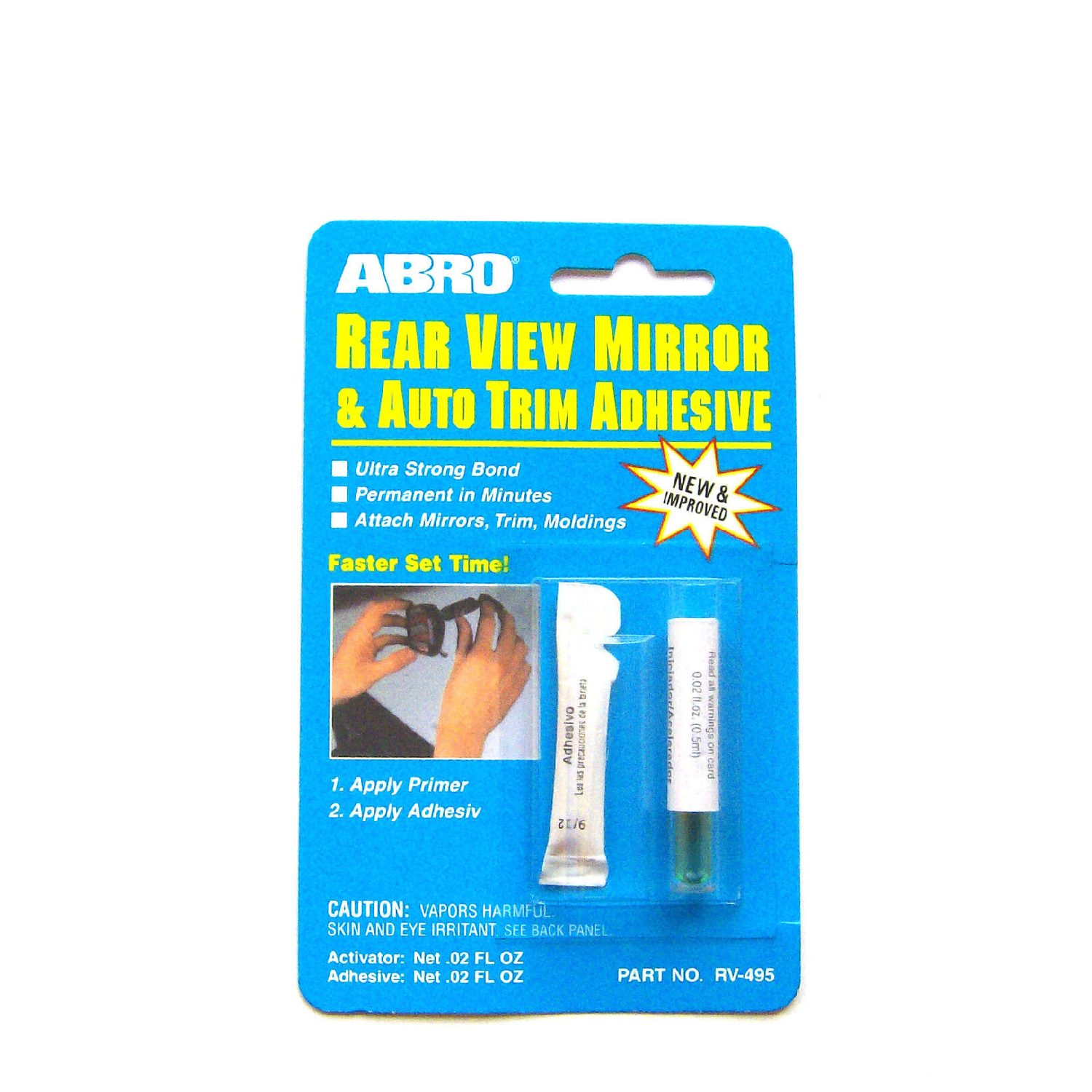 Rearview Mirror Adhesive, Clear, 0.02 oz, Tube