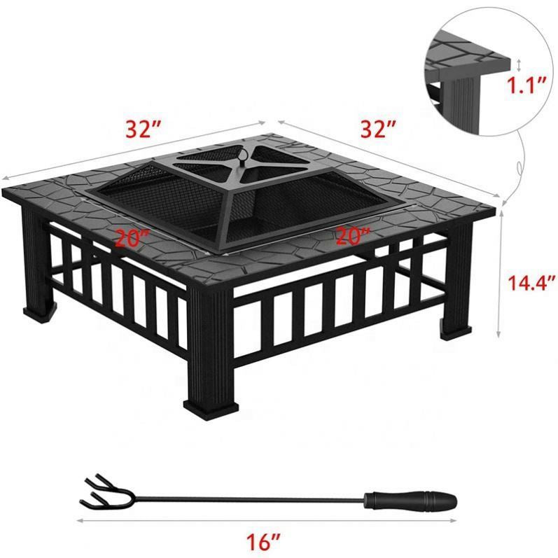 Square wood-burning stove - 32 inch Square wood-burning stove - 32 inch