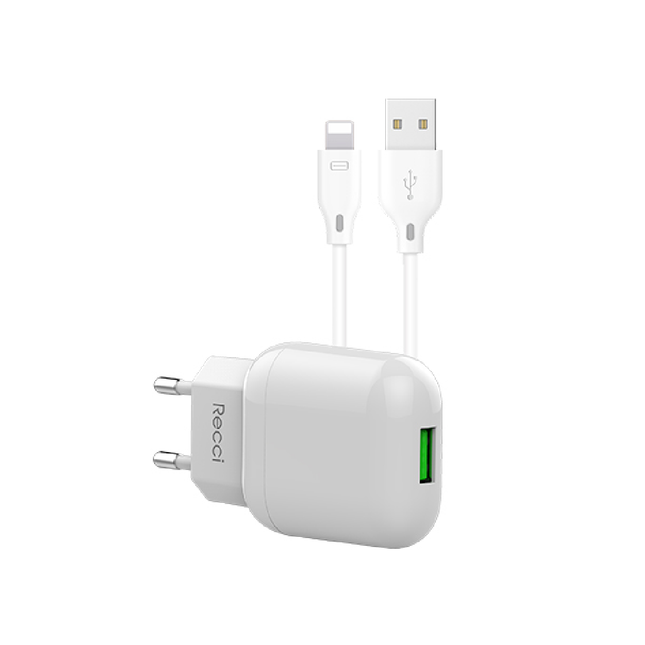 RECCI CHARGER & USB CABLE IPHONE RCK-01EM