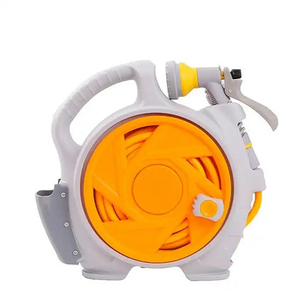Retractable garden water hose reel with 7 water spray patterns 