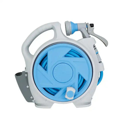 Retractable garden water hose reel with 7 water spray patterns 