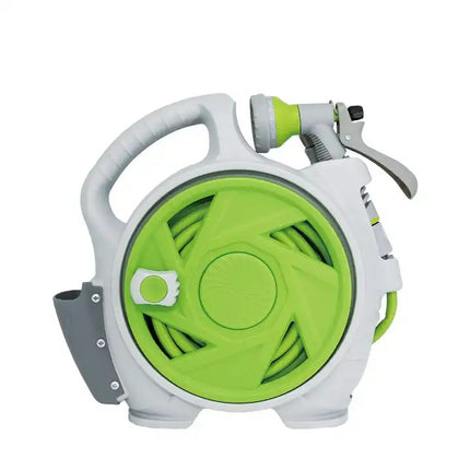 Retractable garden water hose reel with 7 water spray patterns 