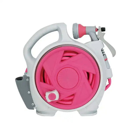 Retractable garden water hose reel with 7 water spray patterns 