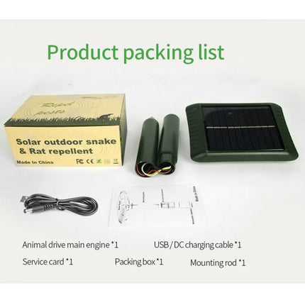  SOLAR ULTRASONIC OUTDOOR SNAKE & RAT REPELLENT 
