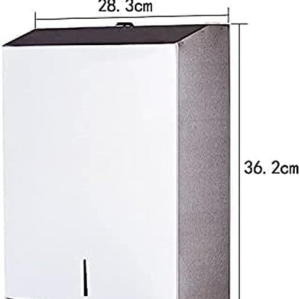 موزع مناديل ورقية من الفولاذ المقاوم للصدأ مع مفتاح 36 * 28 سم