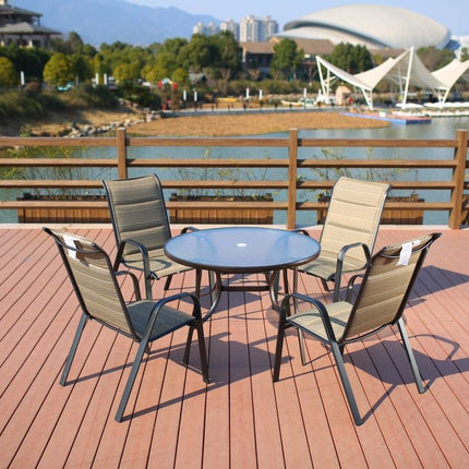 Garden set - table with 4 grey chairs