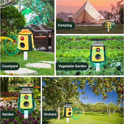 SM13-6_SOLAR CHARGING ULTRASOUND ANIMAL REPELLER_طارد حيوانات