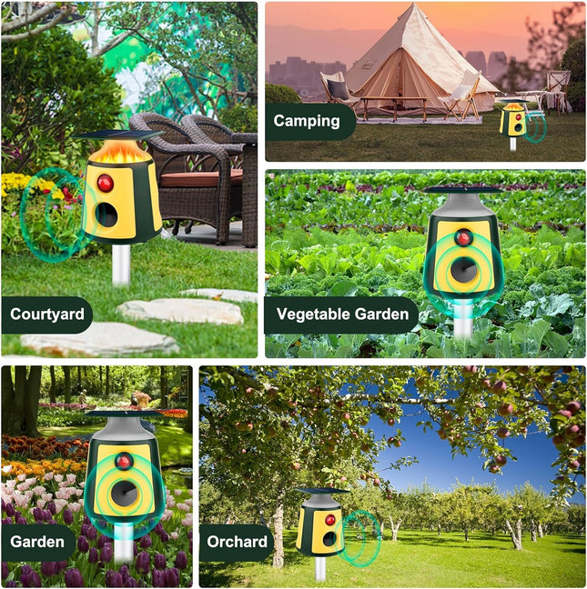 SM13-6_SOLAR CHARGING ULTRASOUND ANIMAL REPELLER_طارد حيوانات