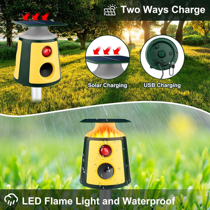 SM13-6_SOLAR CHARGING ULTRASOUND ANIMAL REPELLER_طارد حيوانات